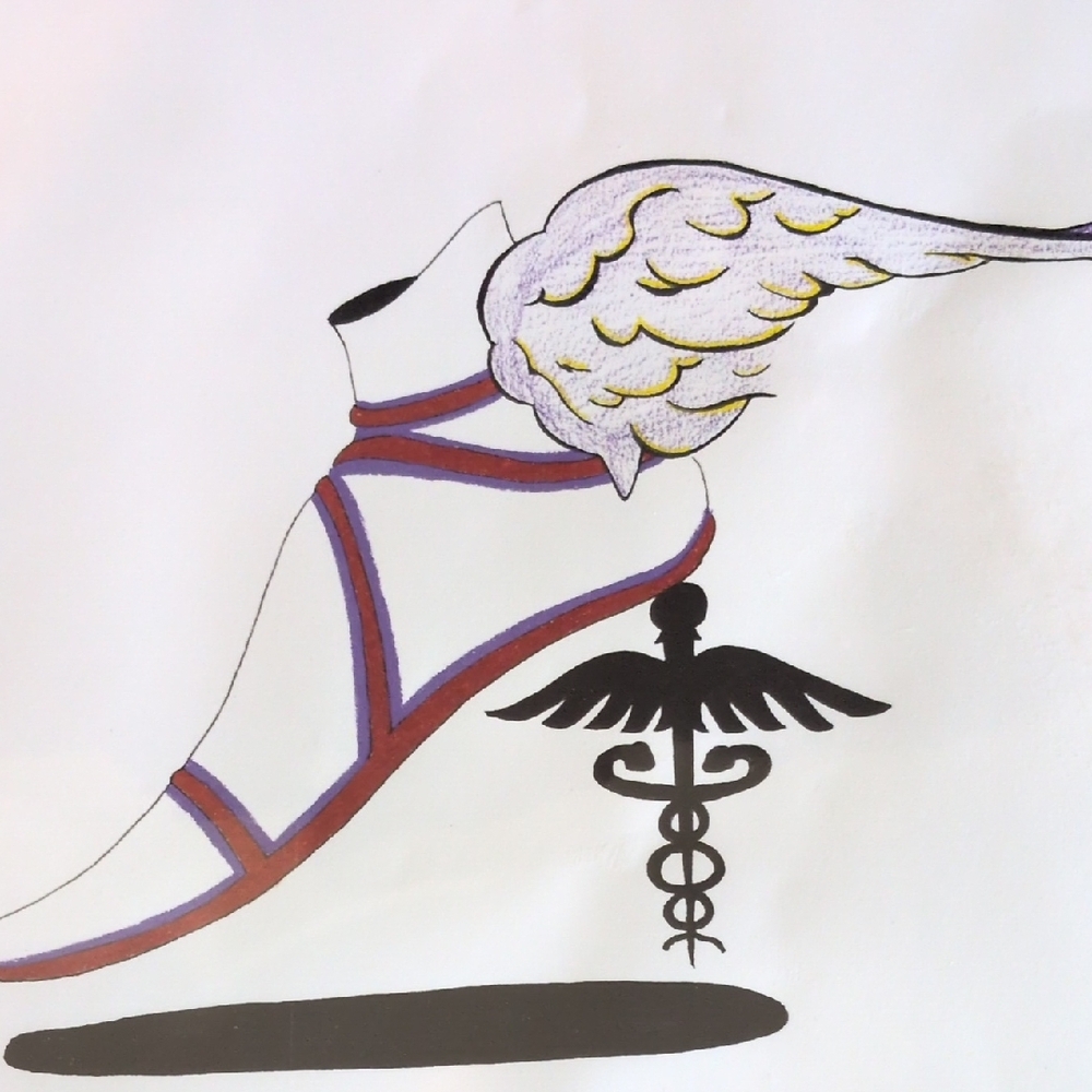 Winged Shoe Art Print - Picture 2 of 2
